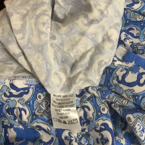 Cabana Life Moroccan Mosiac Tile Printed Tunic/Coverup Sz Small Resortwear Beach - Picture 8 of 8